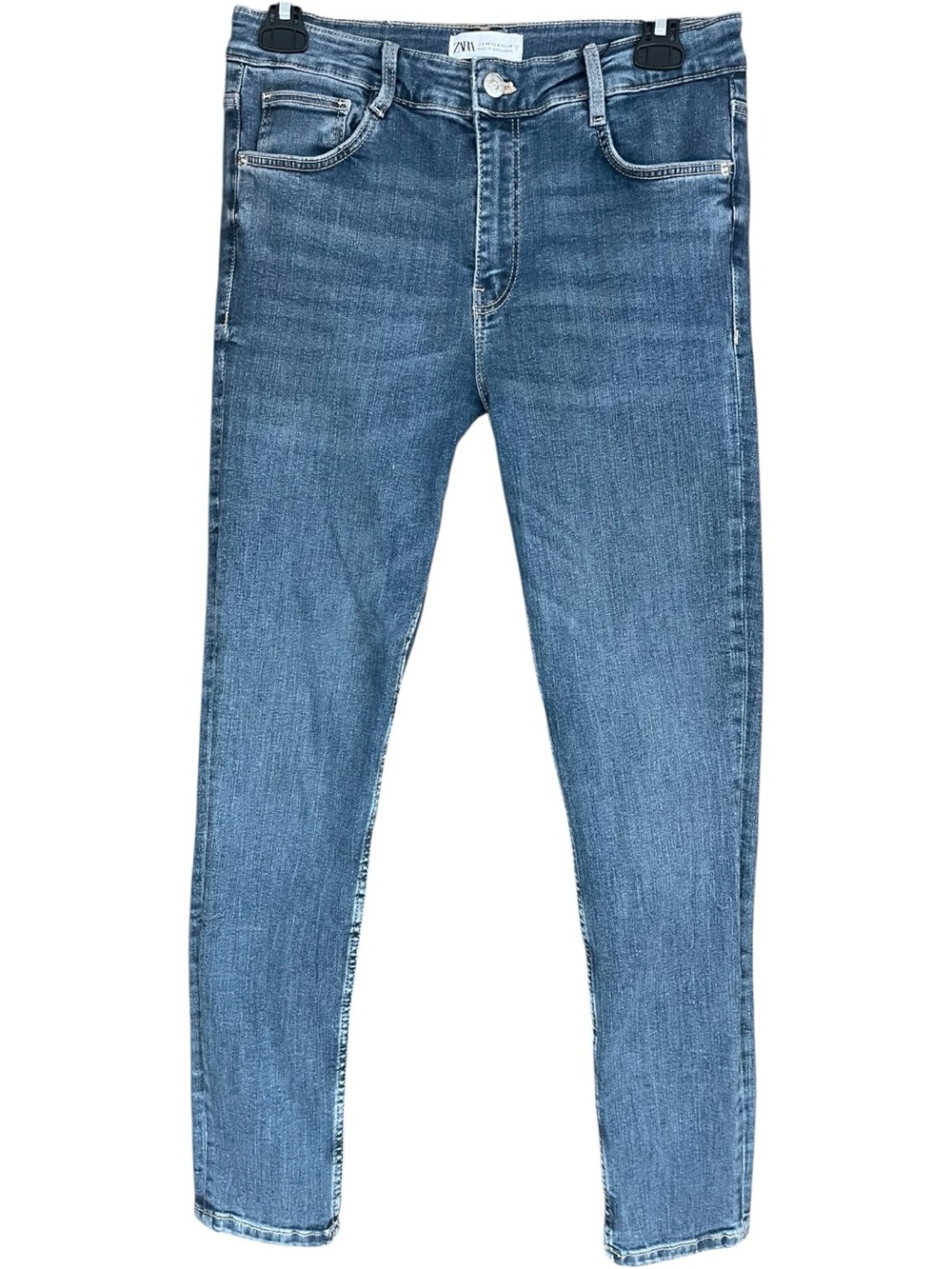 Zara Hi-Rise Skinny Sculpt Jeans Medium Blue